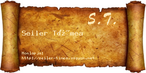 Seiler Tímea névjegykártya